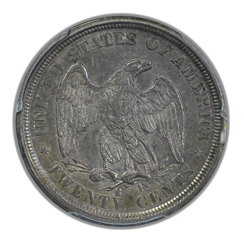 1875-S Twenty Cent Piece 20C PCGS AU58