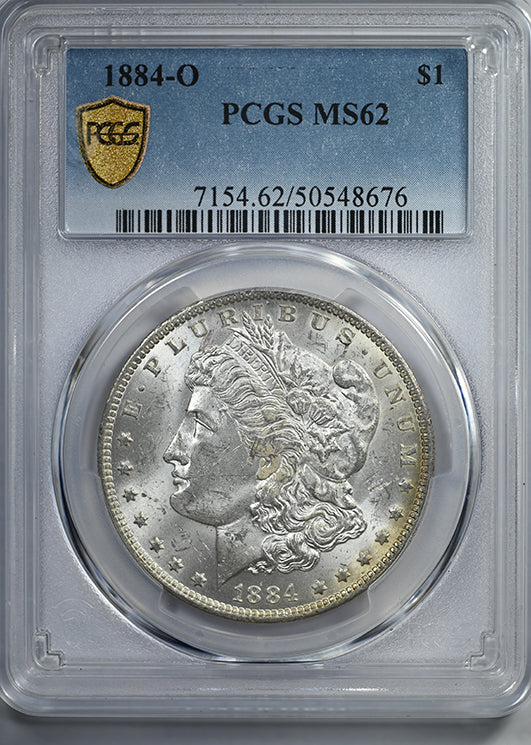 1884-O Morgan Dollar $1 PCGS MS62 - REVERSE TONED!