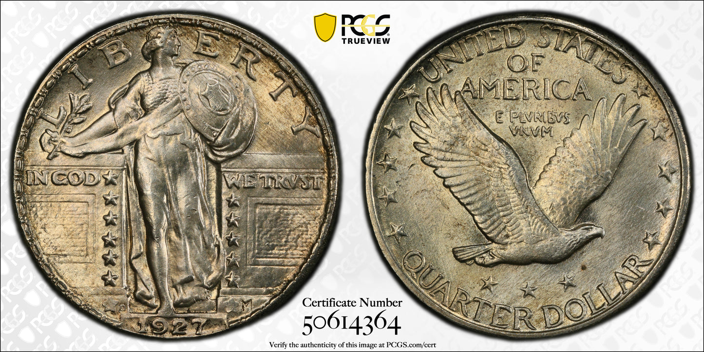 1927-D Standing Liberty Quarter 25C PCGS MS64FH - Full Head