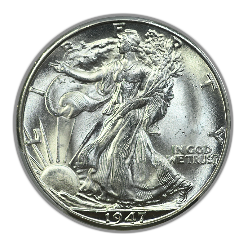 1947-D Walking Liberty Half Dollar 50C PCGS MS65