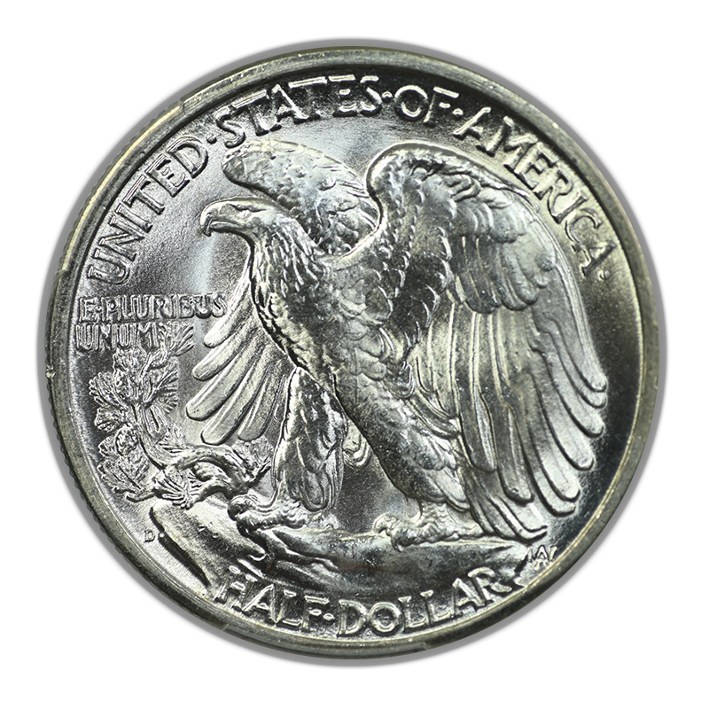 1947-D Walking Liberty Half Dollar 50C PCGS MS65