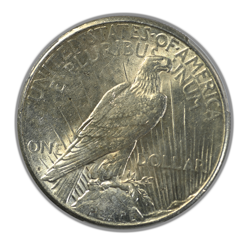 1924-S Peace Dollar $1 PCGS AU58 Reverse