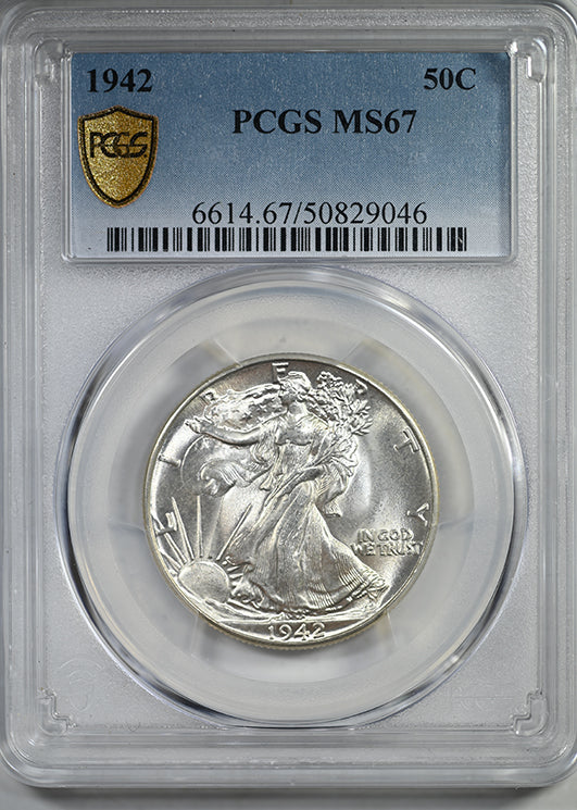 1942 Walking Liberty Half Dollar 50C PCGS MS67