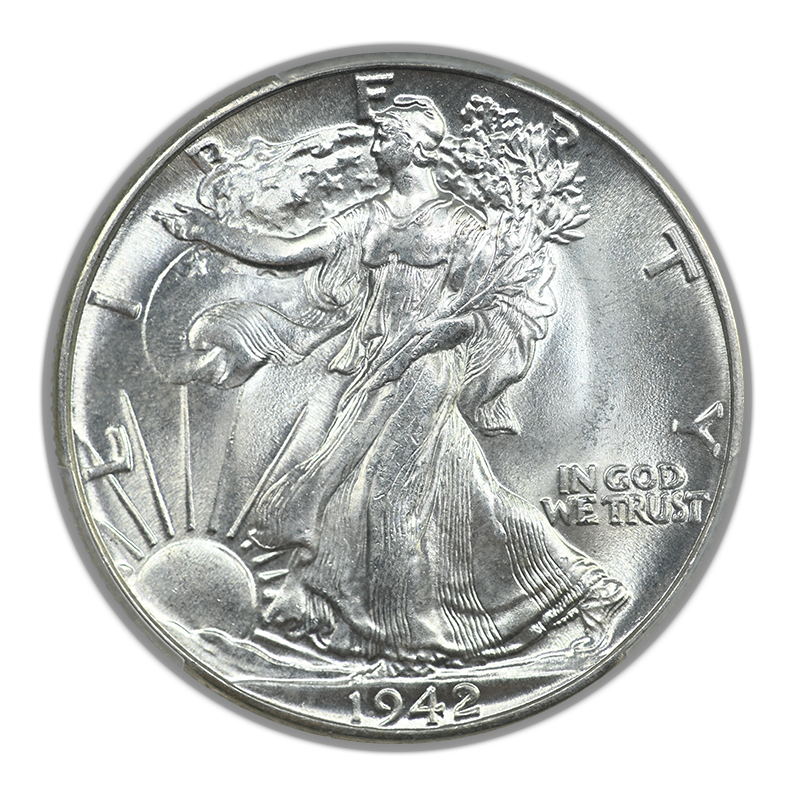 1942 Walking Liberty Half Dollar 50C PCGS MS67
