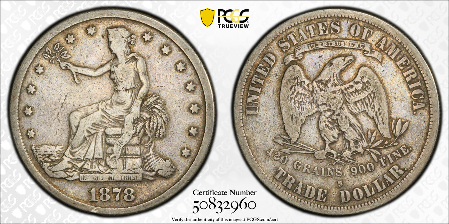 1878-S Trade Dollar T$1 PCGS F15