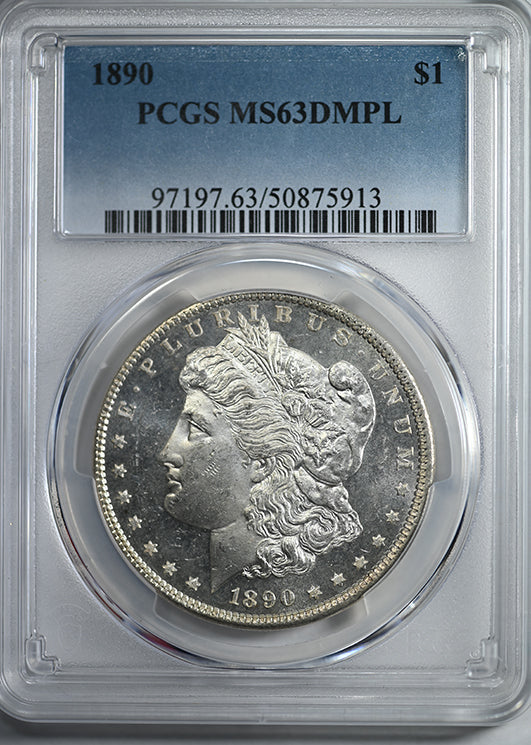 1890 Morgan Dollar $1 PCGS MS63DMPL - Deep Mirror Prooflike