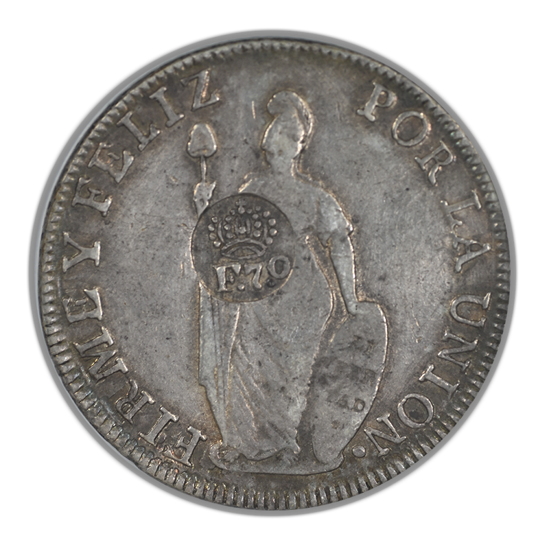 ND (1832-4) Philippines 8R Reales NGC NCS VF Details - Type V C/S KM-83 C/S Counterstamp on 1833LI