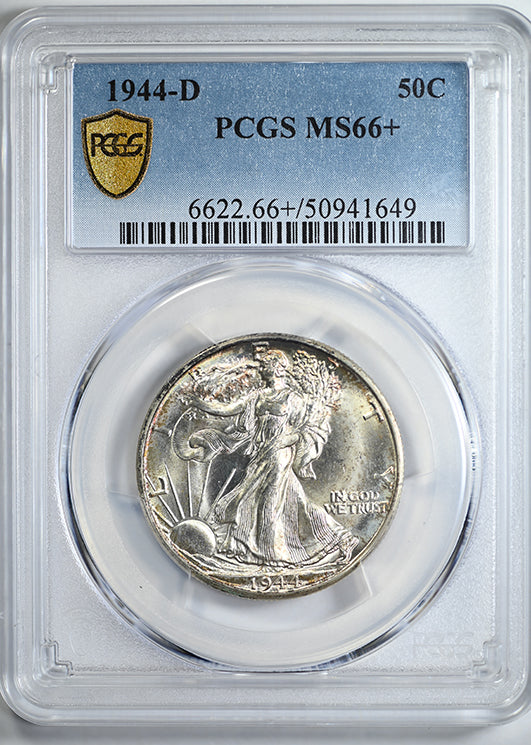 1944-D Walking Liberty Half Dollar 50C PCGS MS66+