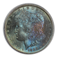 1886 Morgan Dollar $1 PCGS Rattler MS63 CAC - RAINBOW TONED! Obverse