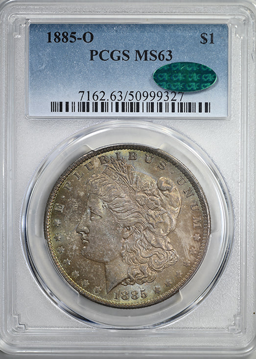 1885-O Morgan Dollar $1 PCGS MS63 CAC - TONED!