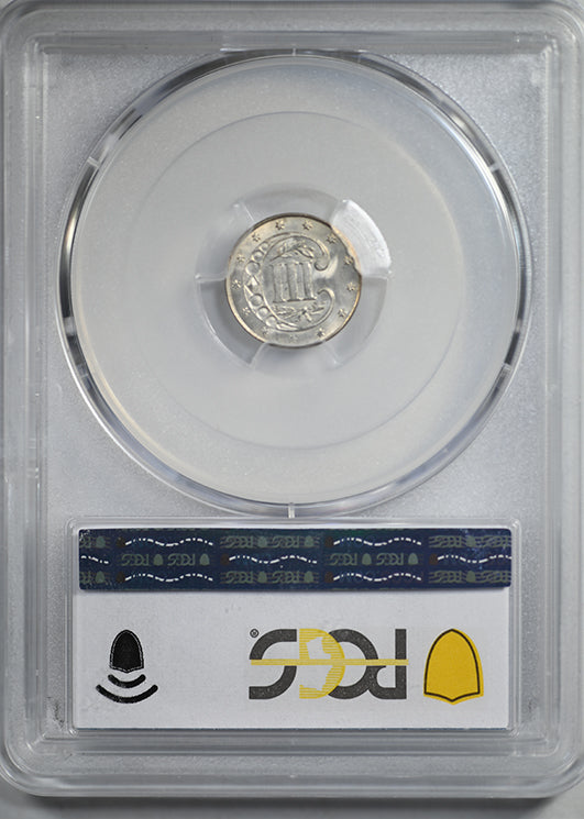 1861 Three Cent Silver Piece 3CS PCGS MS66