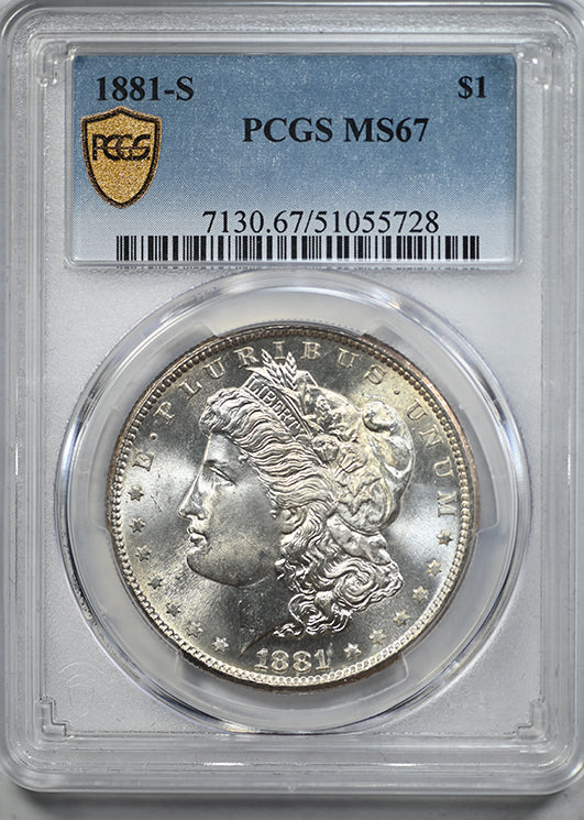 1881-S Morgan Dollar $1 PCGS MS67