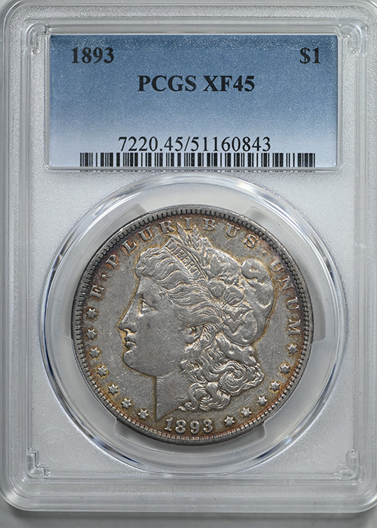 1893 Morgan Dollar $1 PCGS XF45