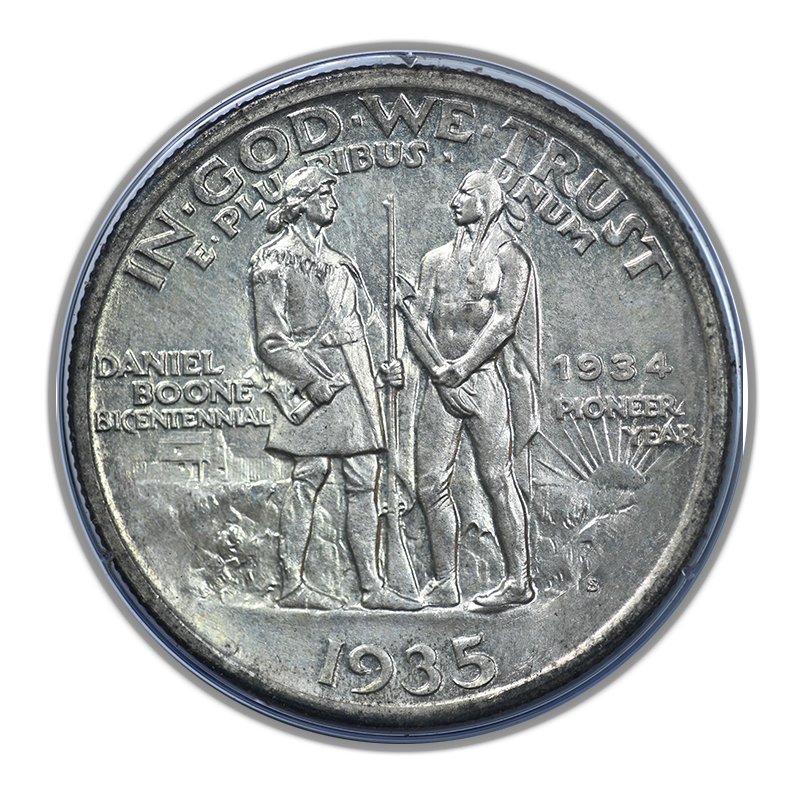 1935/34-S Boone Classic Commemorative Half Dollar 50C PCGS Rattler MS64 CAC