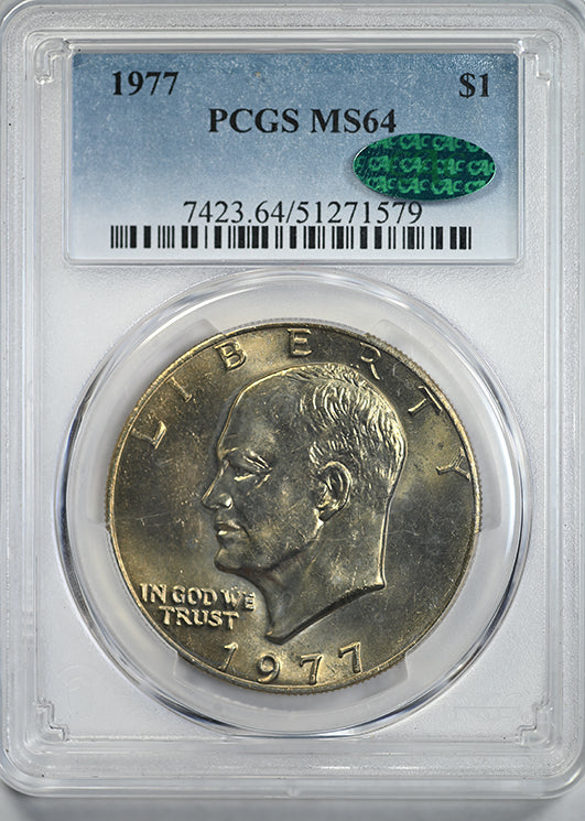 1977 Clad Eisenhower Ike Dollar $1 PCGS MS64 CAC