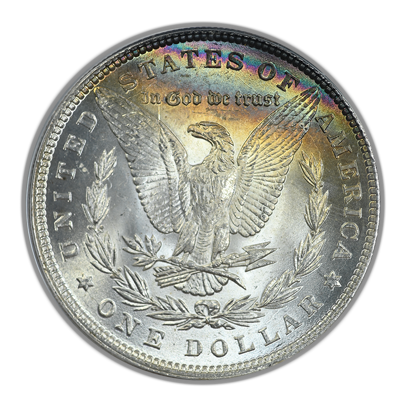 1885 Morgan Dollar $1 ANACS MS63 VAM-1G - TONED! Reverse