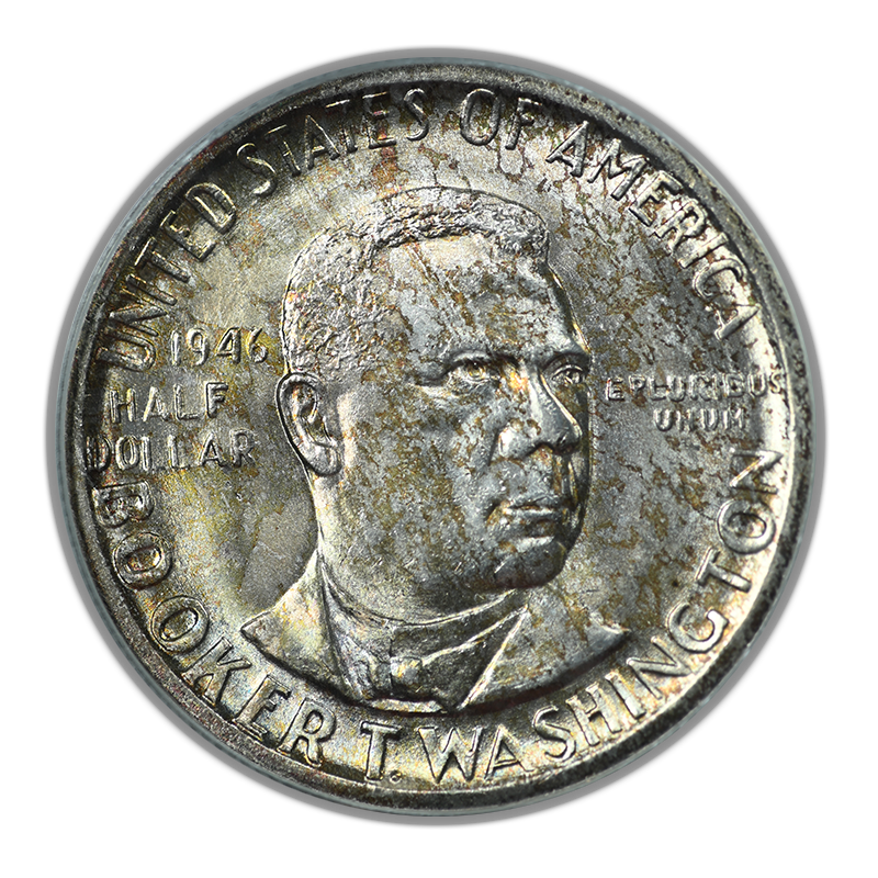 1946 Booker T. Washington Classic Commemorative Half Dollar 50C PCGS MS64 Gold CAC OGH