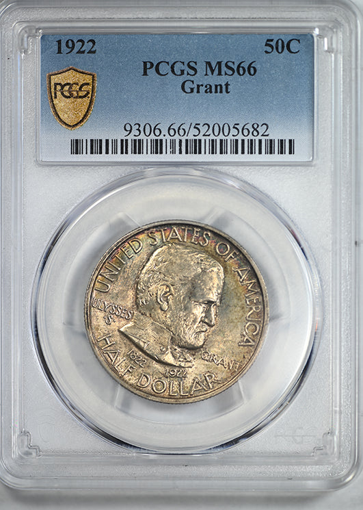 1922 Grant Classic Commemorative Half Dollar 50C PCGS MS66 - TONED!
