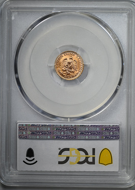 1945-Mo Mexico Gold 2 Peso Dos Pesos PCGS MS68 Modern Restrike - TONED!
