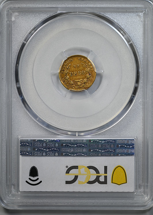 1871-GW Costa Rica Gold Peso PCGS XF40