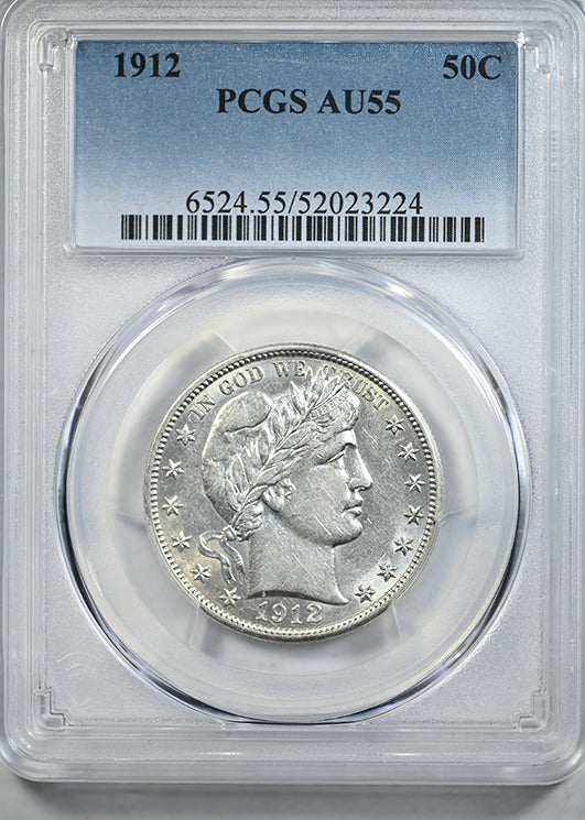 1912 Barber Half Dollar 50C PCGS AU55