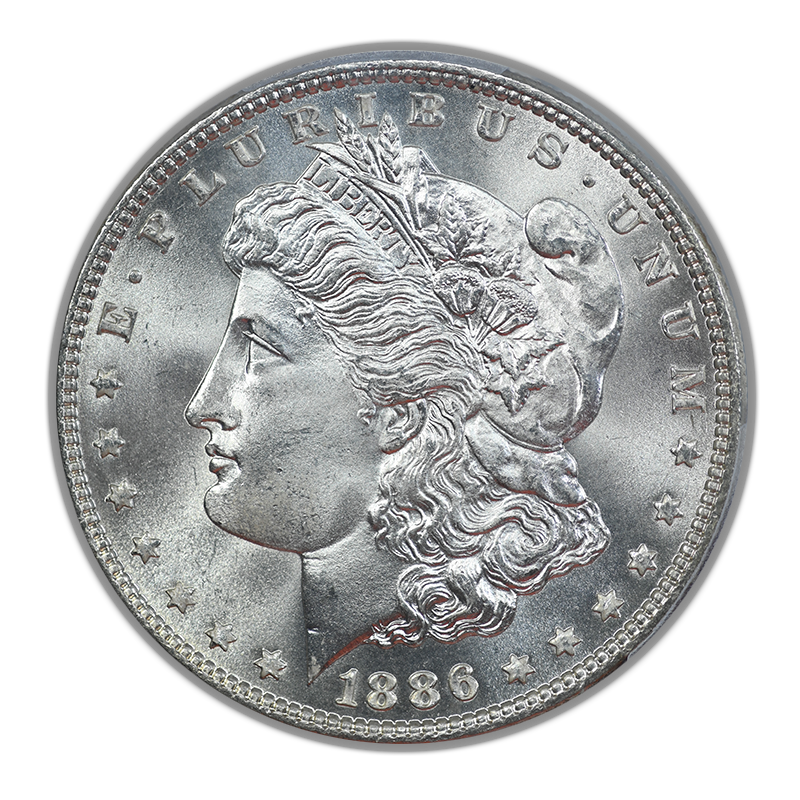 1886 Morgan Dollar $1 PCGS MS67