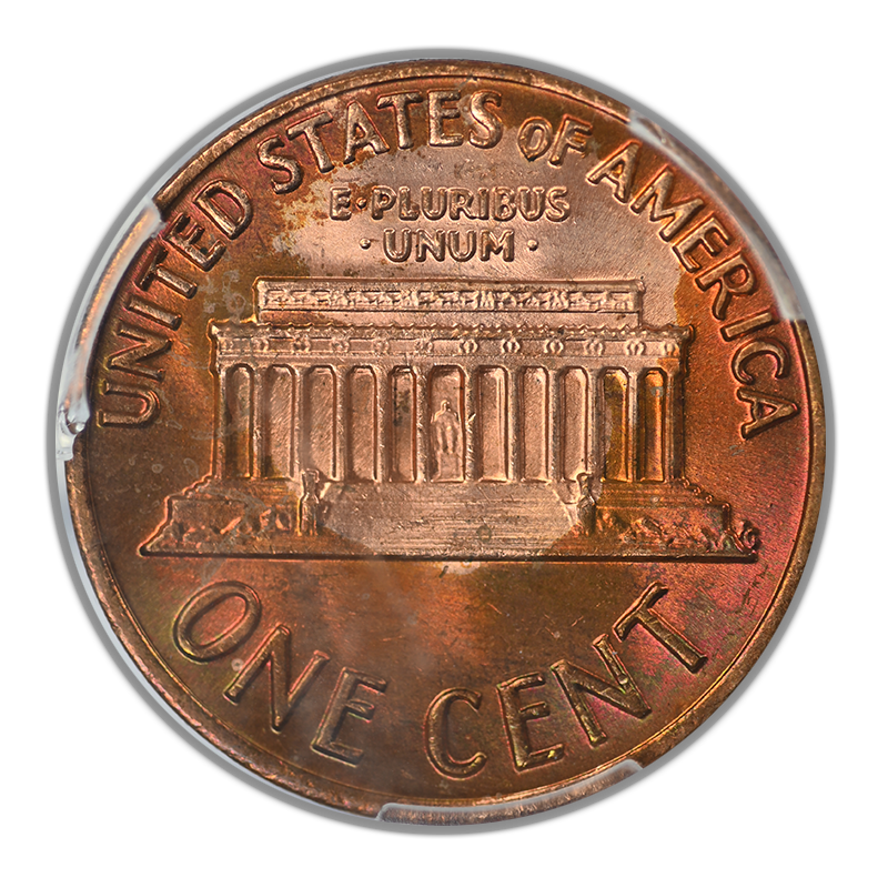 1972 Lincoln Memorial Cent 1C PCGS MS64RB - TONED!