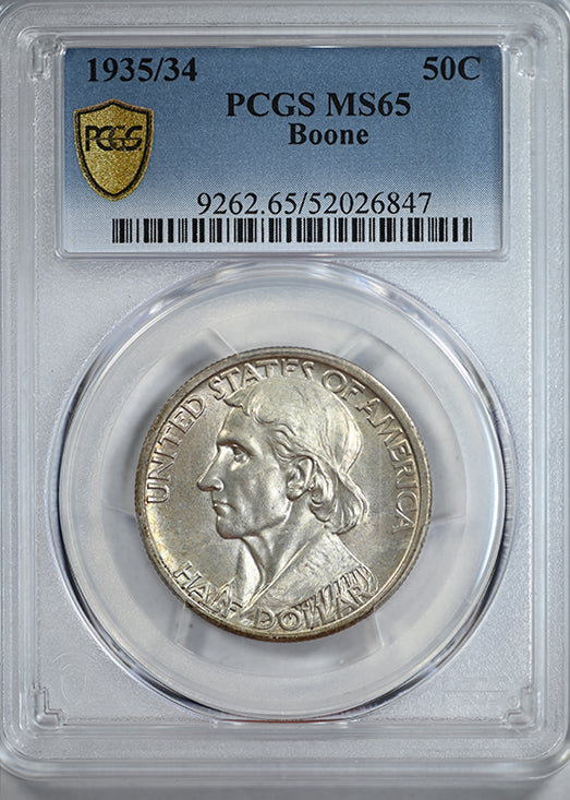1935/34 Boone Classic Commemorative Half Dollar 50C PCGS MS65