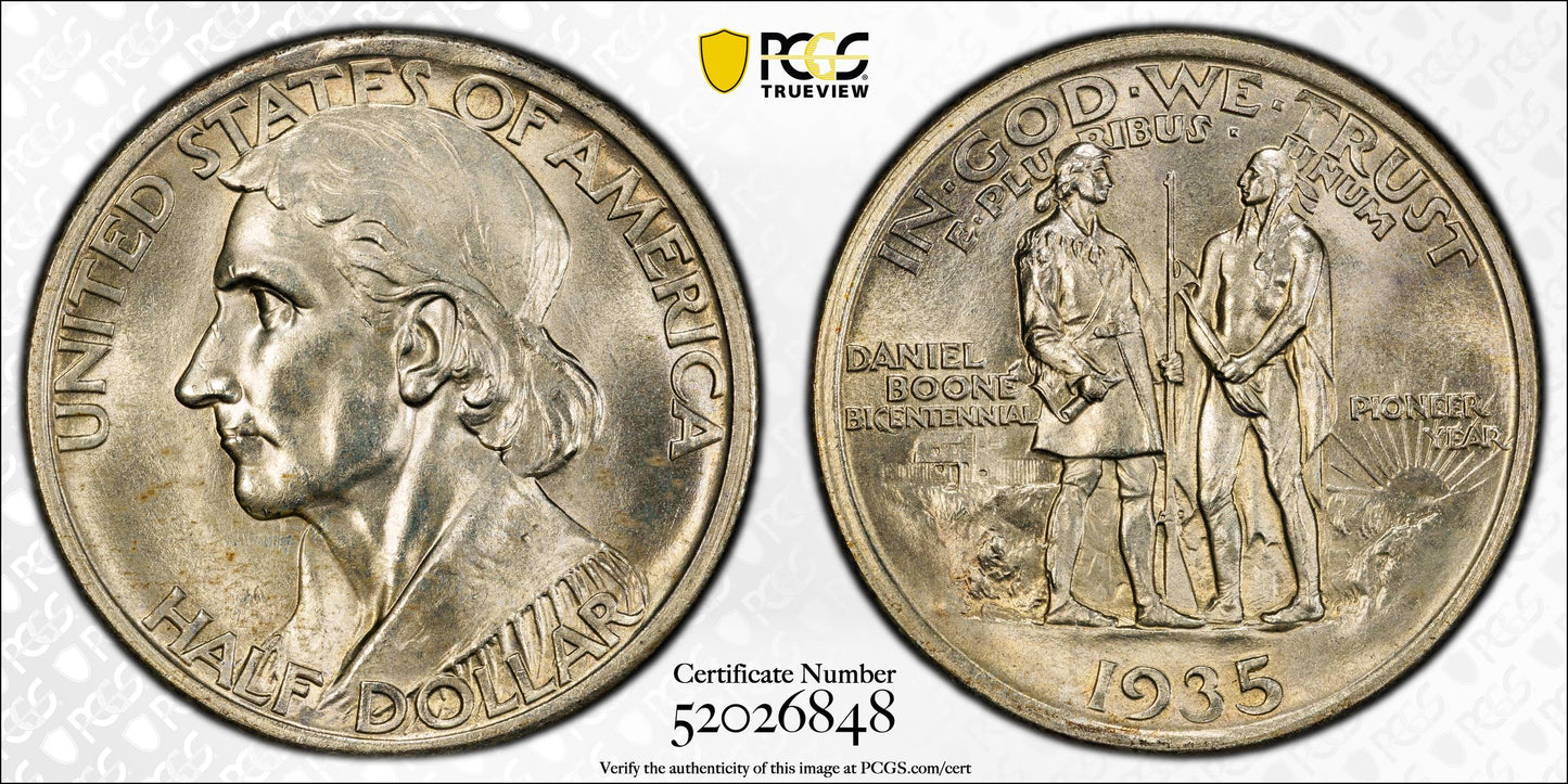 1935 Boone Classic Commemorative Half Dollar 50C PCGS MS65