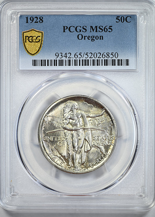 1928 Oregon Trail Classic Commemorative Half Dollar 50C PCGS MS65