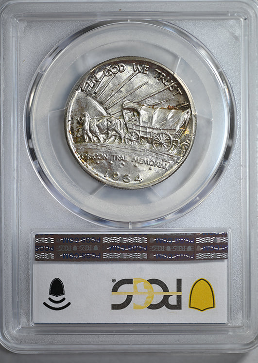 1934-D Oregon Trail Classic Commemorative Half Dollar 50C PCGS MS65