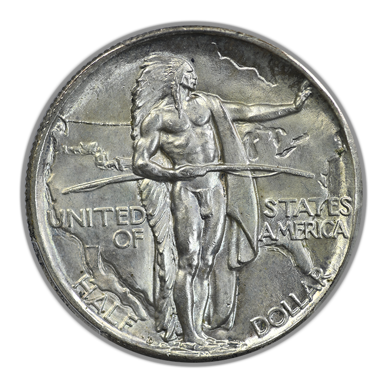 1934-D Oregon Trail Classic Commemorative Half Dollar 50C PCGS MS65