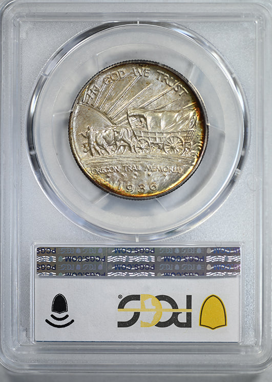 1936-S Oregon Trail Classic Commemorative Half Dollar 50C PCGS MS66 CAC