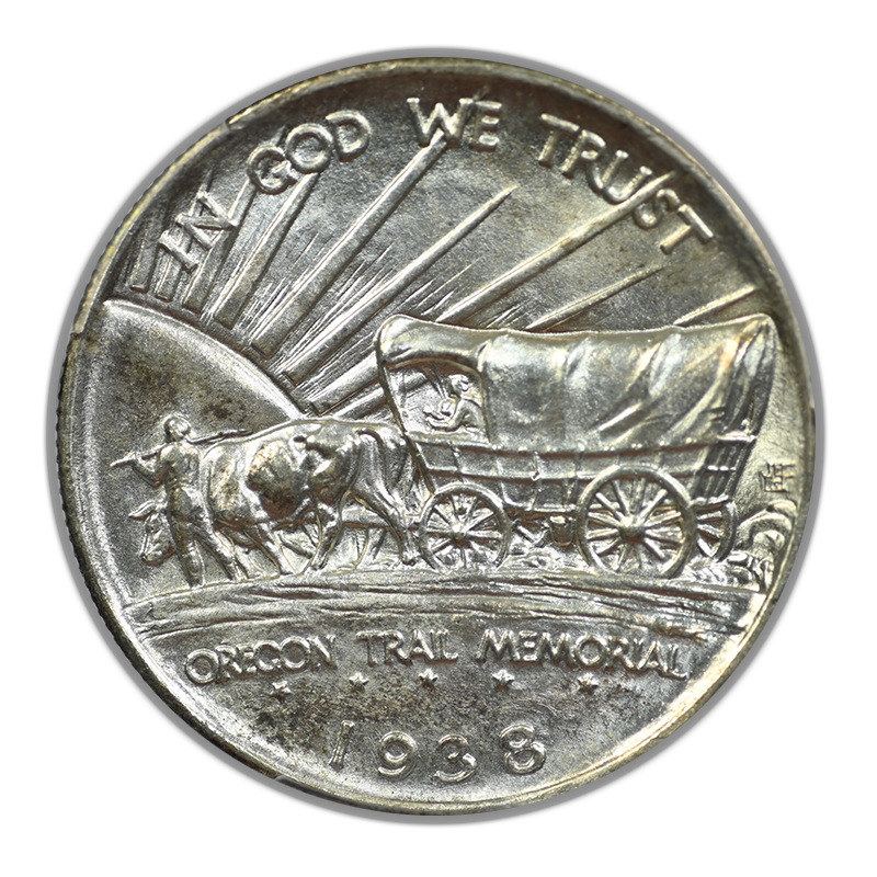 1938-S Oregon Trail Classic Commemorative Half Dollar 50C PCGS MS64