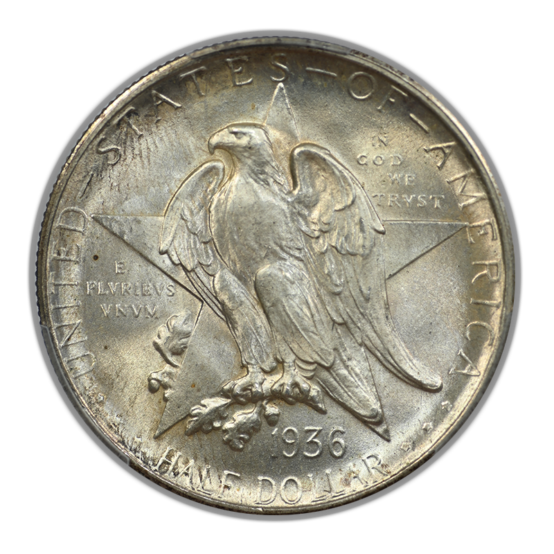 1936-D Texas Classic Commemorative Half Dollar 50C PCGS MS66