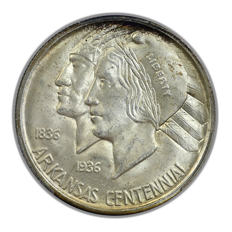 1936-D Arkansas Classic Commemorative Half Dollar 50C PCGS MS66