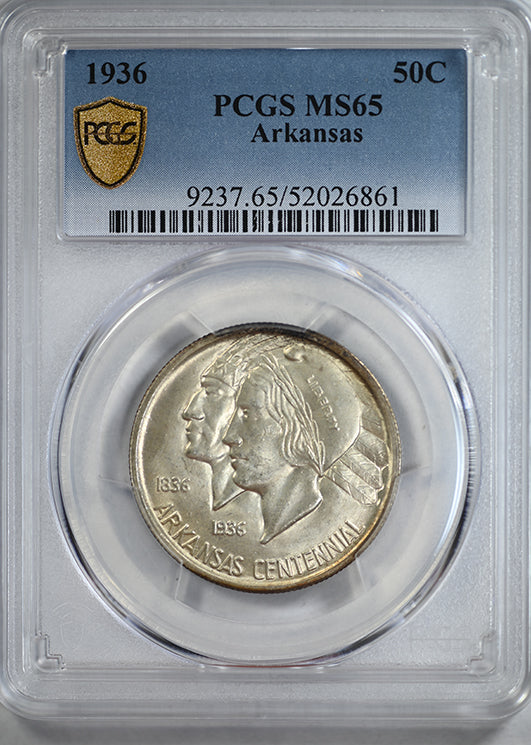 1936 Arkansas Classic Commemorative Half Dollar 50C PCGS MS65