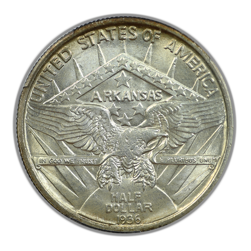 1936 Arkansas Classic Commemorative Half Dollar 50C PCGS MS65