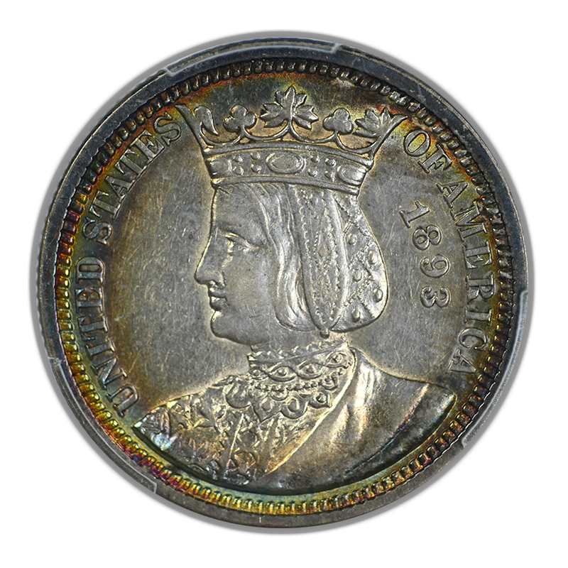 1893 Isabella Classic Commemorative Quarter 25C PCGS AU53 - TONED!