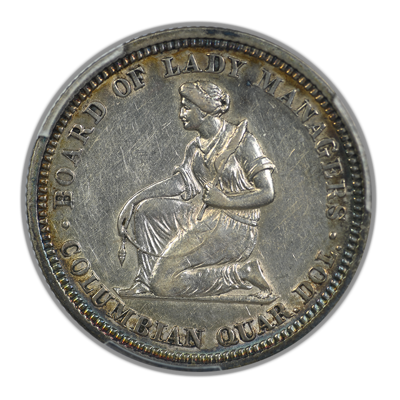 1893 Isabella Classic Commemorative Quarter 25C PCGS AU53 - TONED!