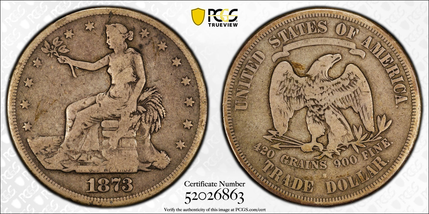 1873-S Trade Dollar T$1 PCGS VG08 CAC
