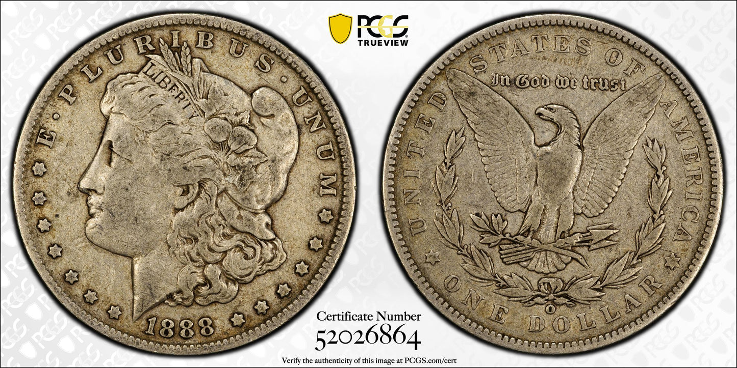 1888-O Morgan Dollar $1 PCGS F15 - TOP 100 VAM 4 Hot Lips