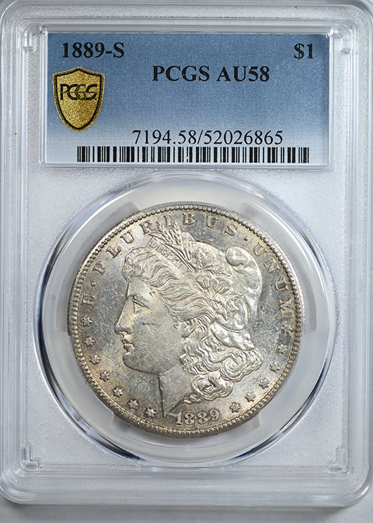1889-S Morgan Dollar $1 PCGS AU58