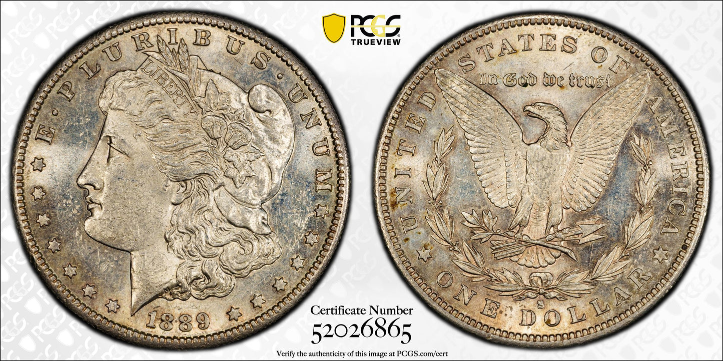 1889-S Morgan Dollar $1 PCGS AU58