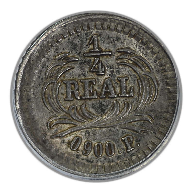 1875-P Guatemala 1/4R Real PCGS MS62