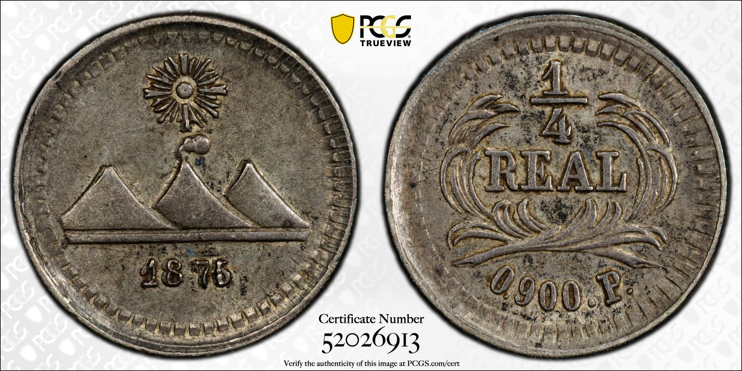 1875-P Guatemala 1/4R Real PCGS MS62