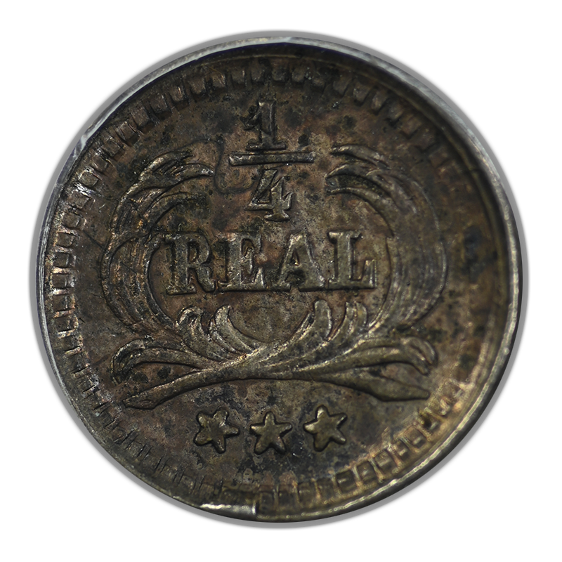 1893 Guatemala 1/4R Real PCGS MS63 KM-161