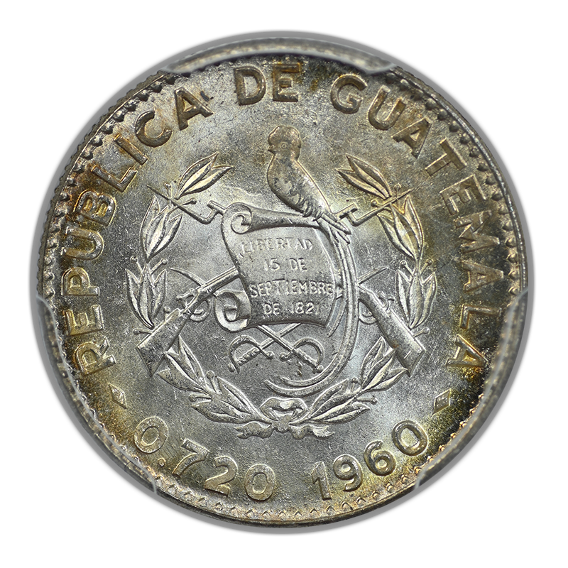 1960 Guatemala 5C Centavos PCGS MS66