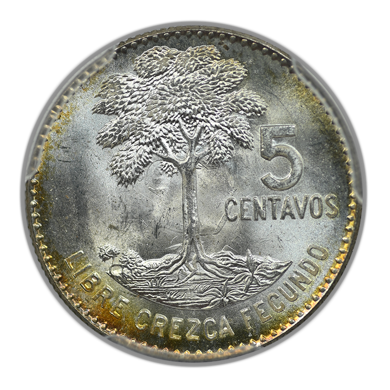 1960 Guatemala 5C Centavos PCGS MS66