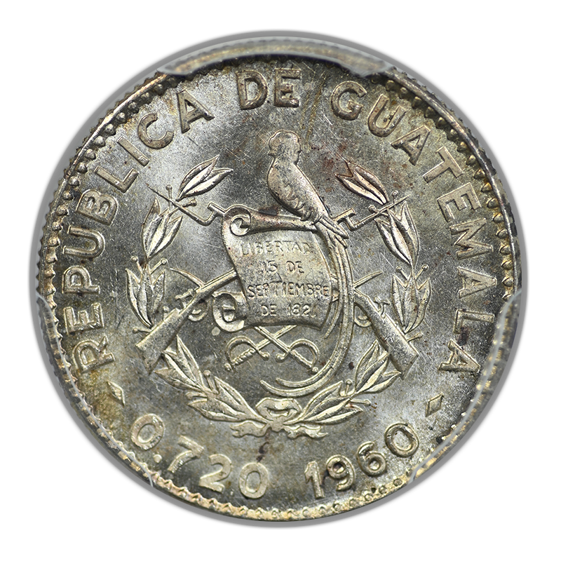 1960 Guatemala 5C Centavos PCGS MS65